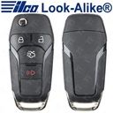 Ilco Ford Fusion High Security Remote Head Flip Key 4B Trunk  - FLIP-FORD-4B2HS