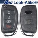 Ilco Hyundai SANTA FE Remote Flip Key 4B Hatch - FLIP-HYUN-4B4 - HY18R